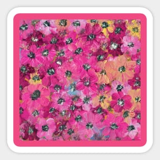 pink flowers Sticker